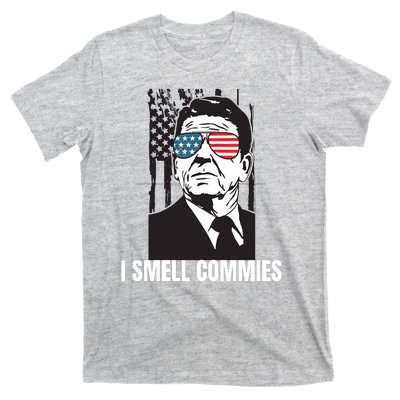 Ronald Reagan President I Smell Commies, Political Humor T-Shirt