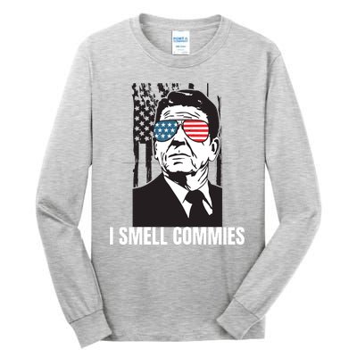 Ronald Reagan President I Smell Commies, Political Humor Tall Long Sleeve T-Shirt