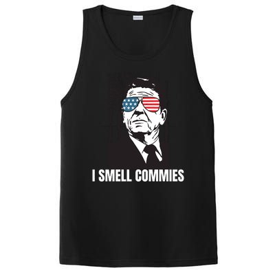 Ronald Reagan President I Smell Commies, Political Humor PosiCharge Competitor Tank