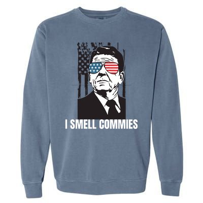 Ronald Reagan President I Smell Commies, Political Humor Garment-Dyed Sweatshirt