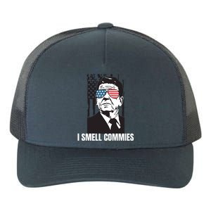 Ronald Reagan President I Smell Commies, Political Humor Yupoong Adult 5-Panel Trucker Hat