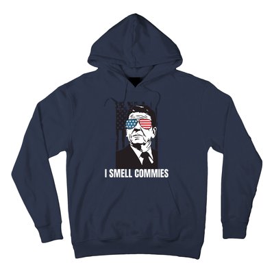 Ronald Reagan President I Smell Commies, Political Humor Hoodie