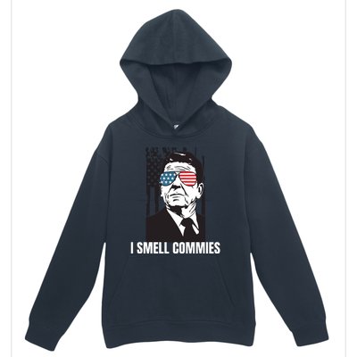 Ronald Reagan President I Smell Commies, Political Humor Urban Pullover Hoodie