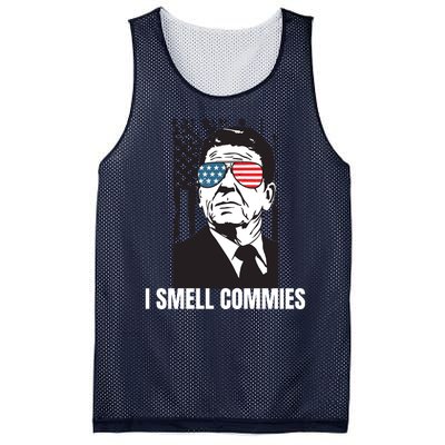 Ronald Reagan President I Smell Commies, Political Humor Mesh Reversible Basketball Jersey Tank