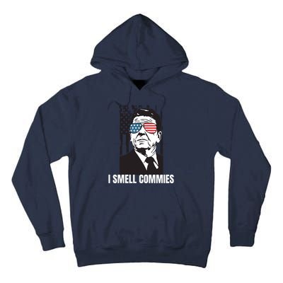 Ronald Reagan President I Smell Commies, Political Humor Tall Hoodie