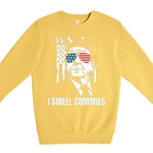 Ronald Reagan, President Reagan, I Smell Commies, Political Humor Premium Crewneck Sweatshirt