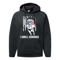 Ronald Reagan, President Reagan, I Smell Commies, Political Humor Performance Fleece Hoodie