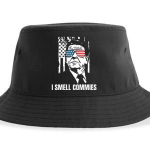 Ronald Reagan, President Reagan, I Smell Commies, Political Humor Sustainable Bucket Hat