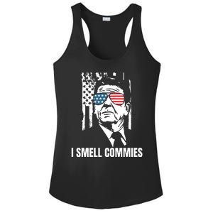 Ronald Reagan, President Reagan, I Smell Commies, Political Humor Ladies PosiCharge Competitor Racerback Tank