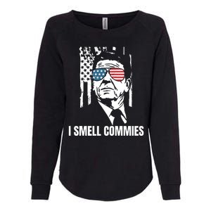 Ronald Reagan, President Reagan, I Smell Commies, Political Humor Womens California Wash Sweatshirt