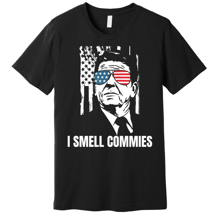 Ronald Reagan, President Reagan, I Smell Commies, Political Humor Premium T-Shirt