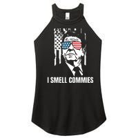 Ronald Reagan, President Reagan, I Smell Commies, Political Humor Women's Perfect Tri Rocker Tank