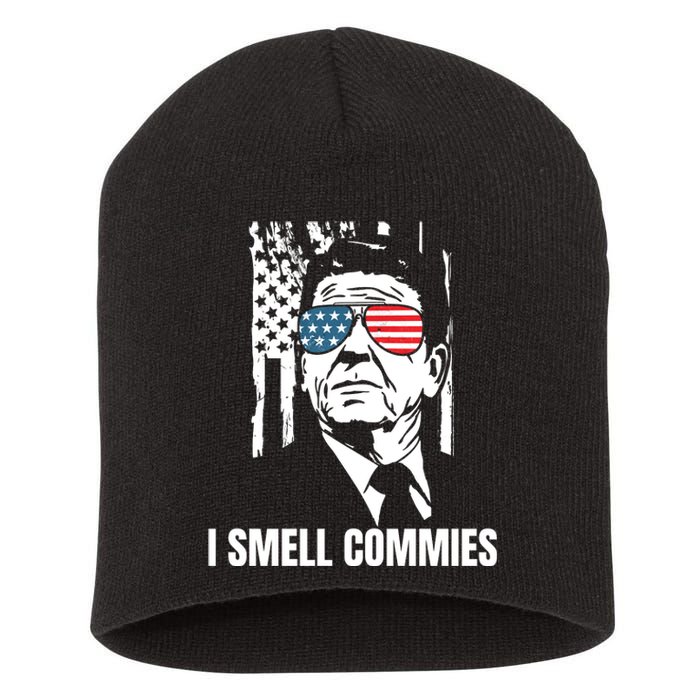 Ronald Reagan, President Reagan, I Smell Commies, Political Humor Short Acrylic Beanie