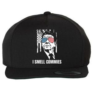 Ronald Reagan, President Reagan, I Smell Commies, Political Humor Wool Snapback Cap