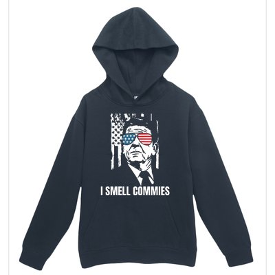 Ronald Reagan, President Reagan, I Smell Commies, Political Humor Urban Pullover Hoodie