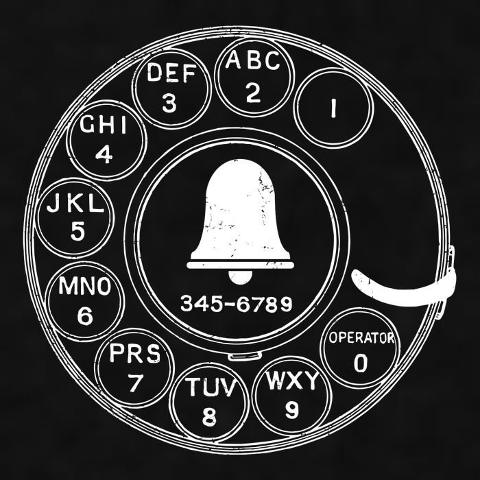 Retro Rotary Phone Dial Ladies PosiCharge Tri-Blend Wicking Tank