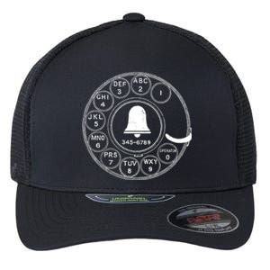 Retro Rotary Phone Dial Flexfit Unipanel Trucker Cap