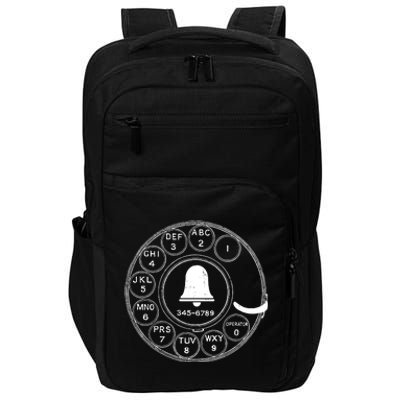 Retro Rotary Phone Dial Impact Tech Backpack