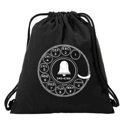 Retro Rotary Phone Dial Drawstring Bag