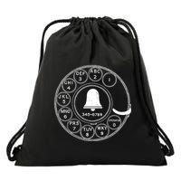 Retro Rotary Phone Dial Drawstring Bag