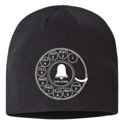 Retro Rotary Phone Dial Sustainable Beanie