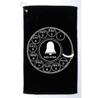 Retro Rotary Phone Dial Golf Towel