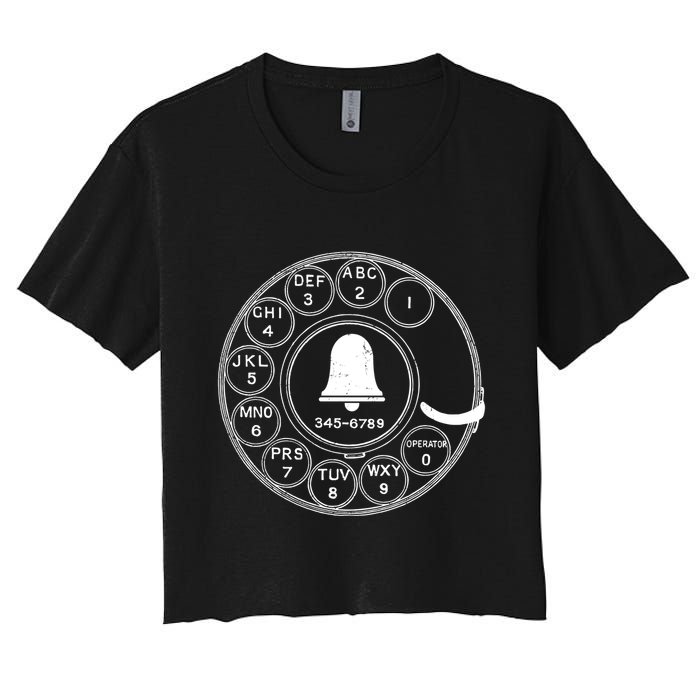 Retro Rotary Phone Dial Crop Top