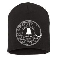 Retro Rotary Phone Dial Short Acrylic Beanie