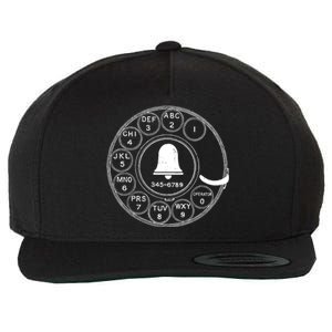 Retro Rotary Phone Dial Wool Snapback Cap