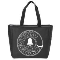 Retro Rotary Phone Dial Zip Tote Bag