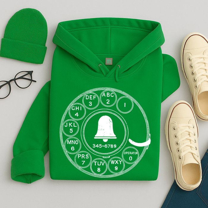 Retro Rotary Phone Dial Hoodie