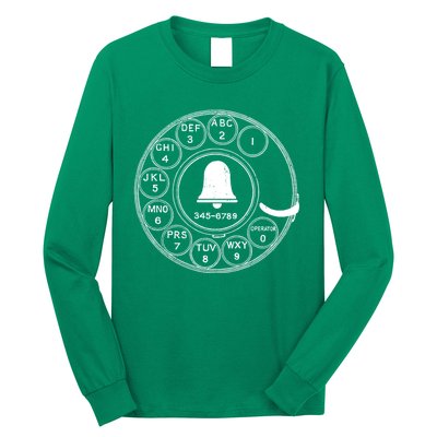 Retro Rotary Phone Dial Long Sleeve Shirt