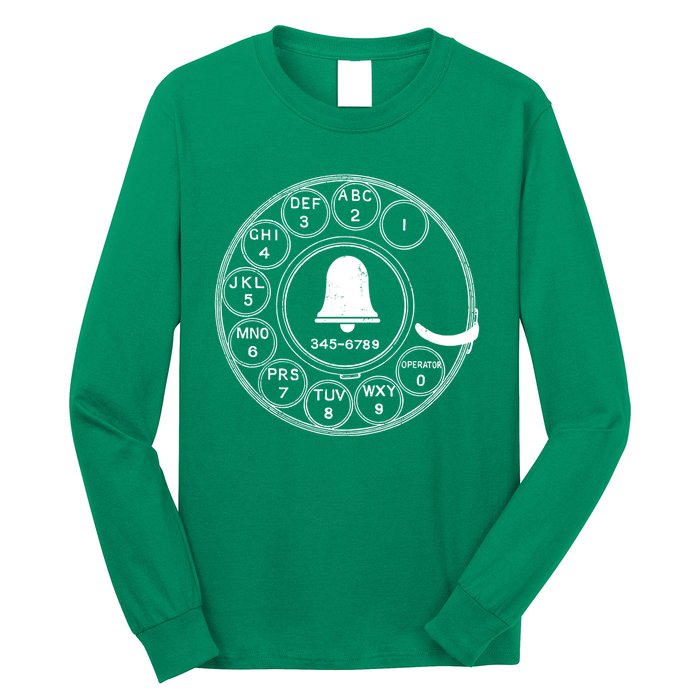 Retro Rotary Phone Dial Long Sleeve Shirt