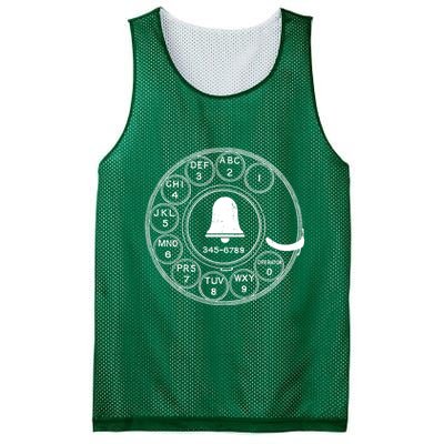 Retro Rotary Phone Dial Mesh Reversible Basketball Jersey Tank