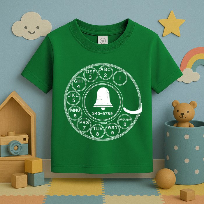 Retro Rotary Phone Dial Toddler T-Shirt