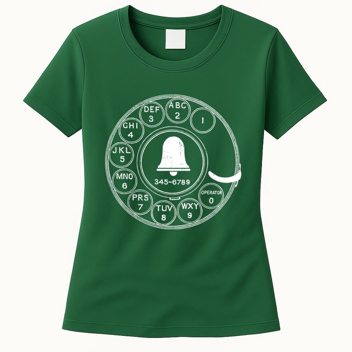Retro Rotary Phone Dial Womens T-Shirt