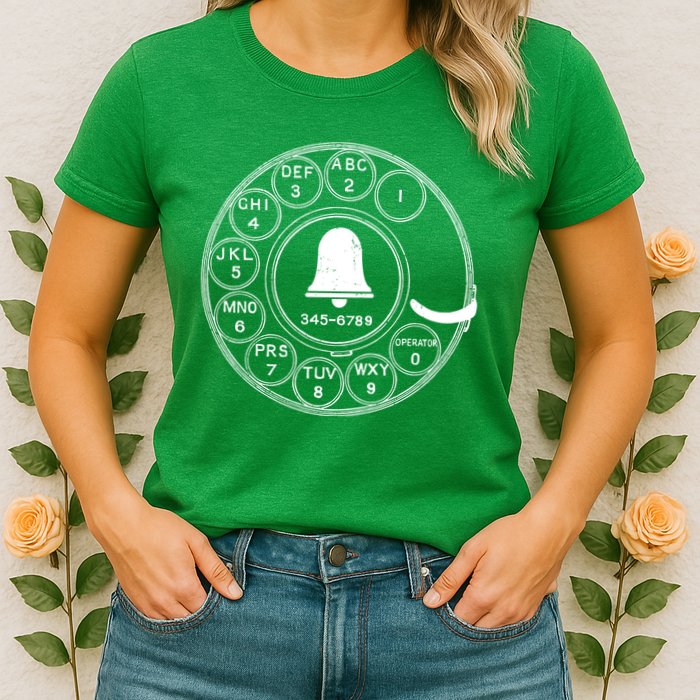 Retro Rotary Phone Dial Womens T-Shirt