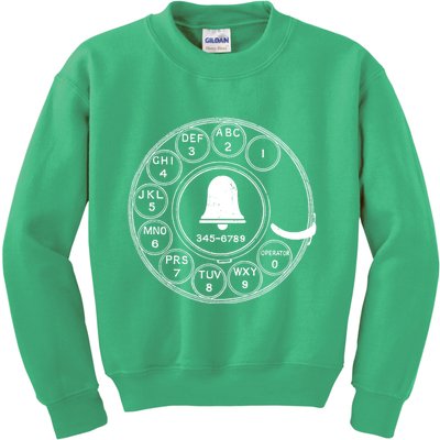 Retro Rotary Phone Dial Kids Sweatshirt