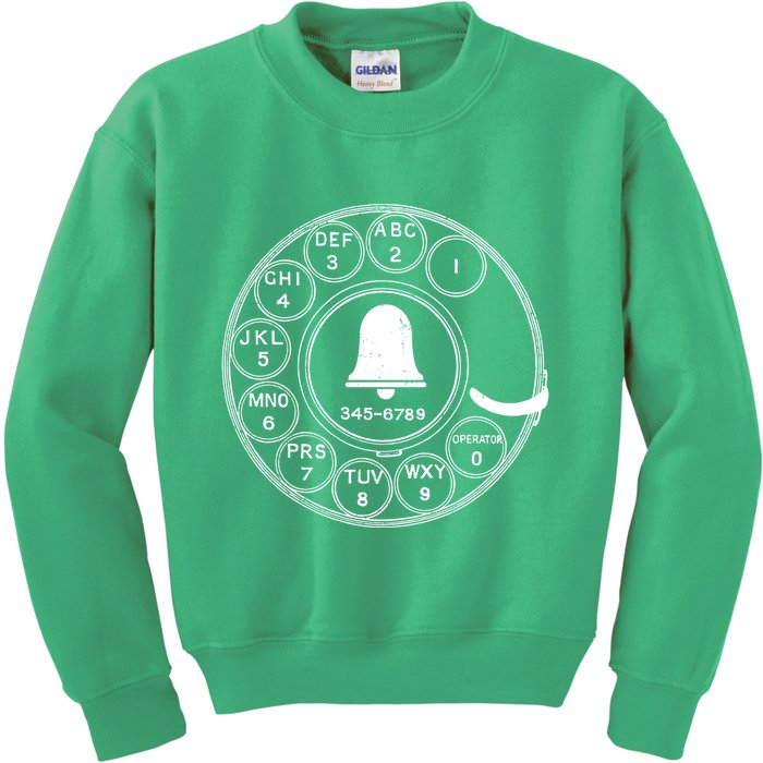 Retro Rotary Phone Dial Kids Sweatshirt