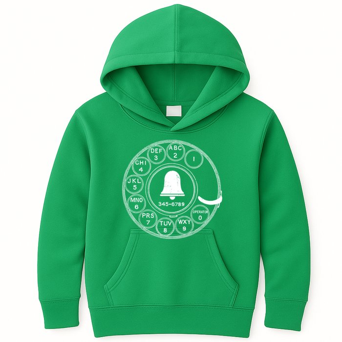 Retro Rotary Phone Dial Kids Hoodie