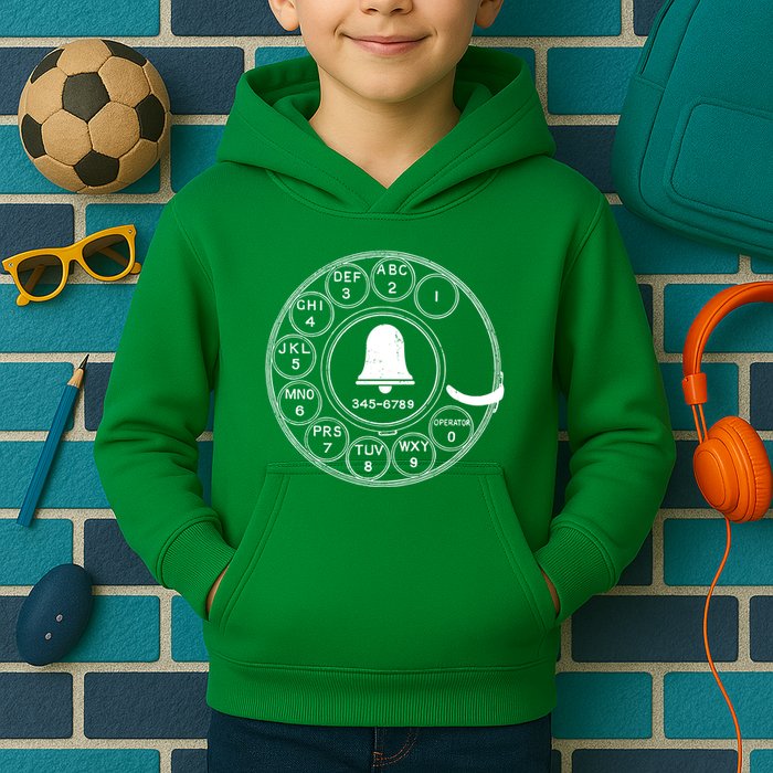 Retro Rotary Phone Dial Kids Hoodie
