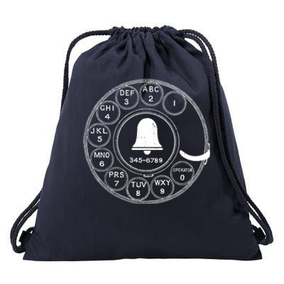 Retro Rotary Phone Dial Drawstring Bag