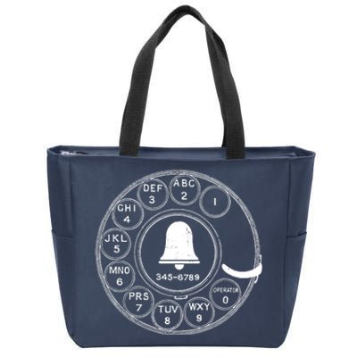 Retro Rotary Phone Dial Zip Tote Bag