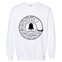 Retro Rotary Phone Dial Garment-Dyed Sweatshirt