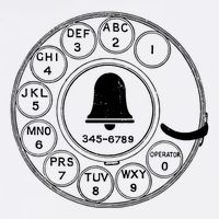 Retro Rotary Phone Dial Garment-Dyed Sweatshirt
