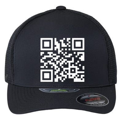 Rick Roll Prank Qr Code Flexfit Unipanel Trucker Cap