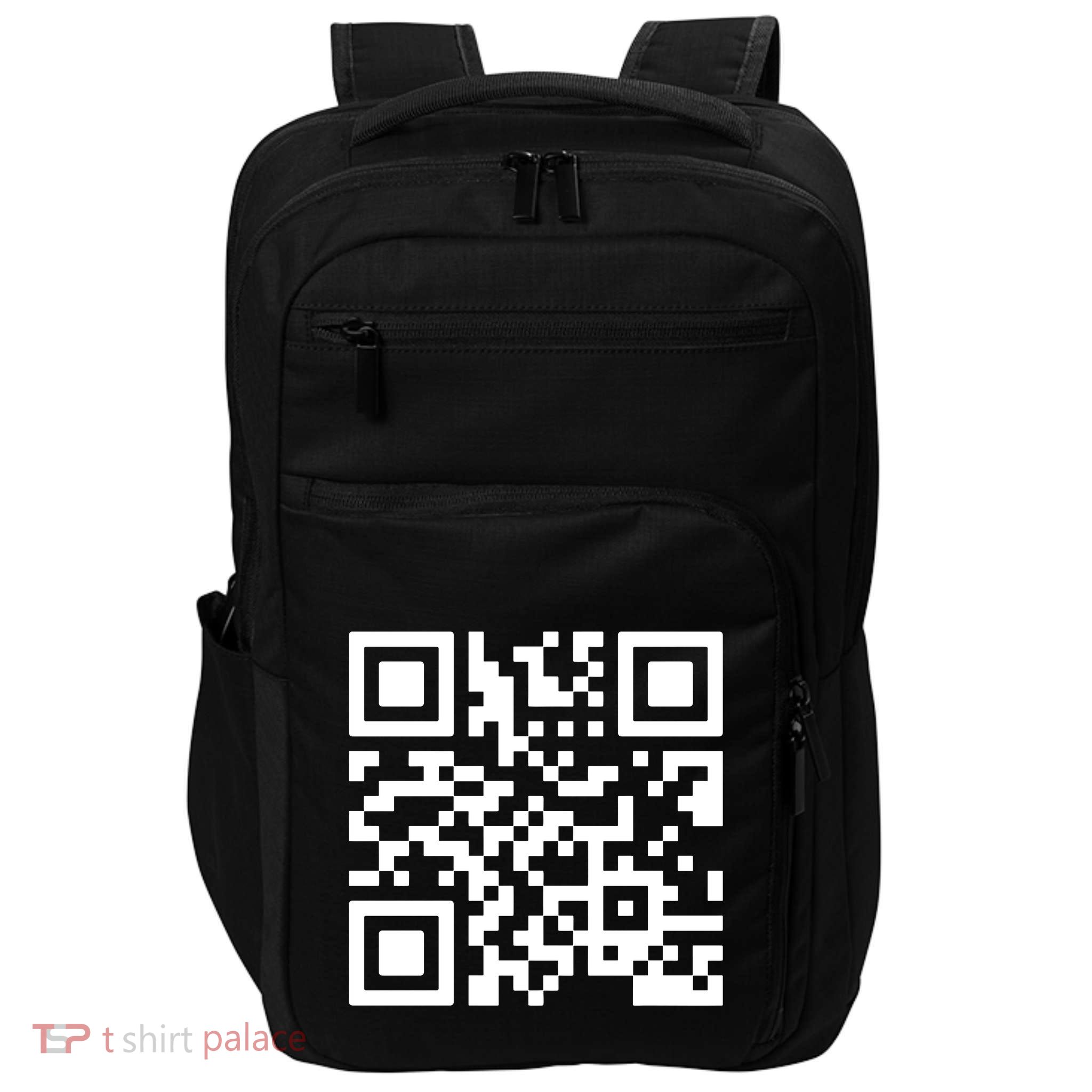 Rick Roll Prank Qr Code Impact Tech Backpack