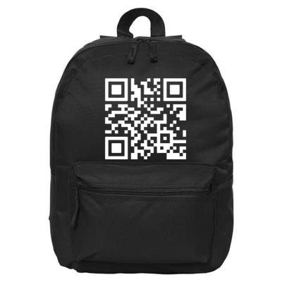 Rick Roll Prank Qr Code 16 in Basic Backpack