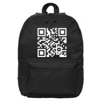 Rick Roll Prank Qr Code 16 in Basic Backpack