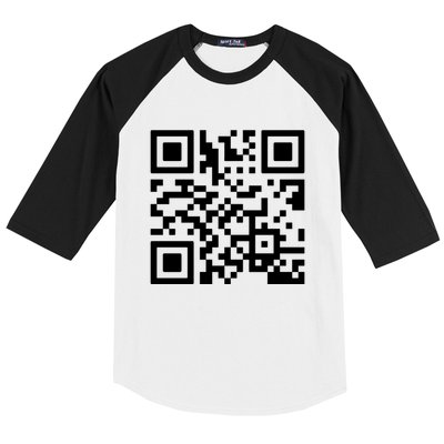 Rick Roll Prank Qr Code Baseball Sleeve Shirt